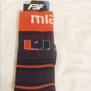 NWT University of Miami Socks